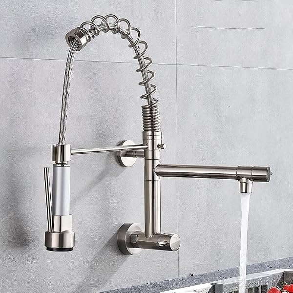 Waterhaus Lead-Free Solid Stainless Steel Pull Down Kitchen Faucet With Spray Head - View #5