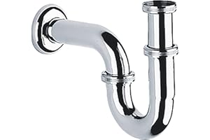 GROHE Röhren- Geruchsverschluss (für Waschtische, Wandmontage, Schubrosette, langlebig), chrom, 28947000