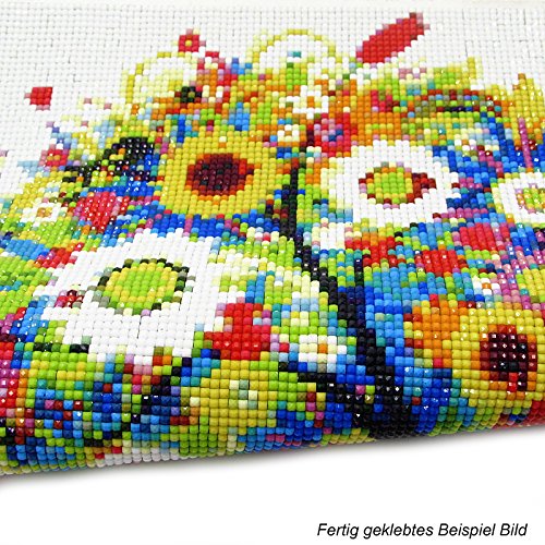 Diamond Painting Bild Handarbeit Set Basteln Diamanten Strass Katze - 4