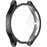 Microsonic Samsung Galaxy Watch 6 Classic 47mm i&ccedil;in Kılıf 360 Full Round Soft Silicone Siyah [Galaxy Watch 6 Classic 47mm ile