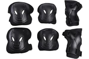 Bamboopack Adult Knee Pads Elbow Pads Wrist Guards Protector 6 in 1 Protective Gear Set for Scooter Skateboarding Cycling Skateboard Riding Roller Ice Roller and other Outdoor Extreme Sports