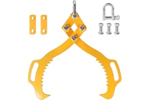 SWAWIS Pinza Forestal para Elevar Troncos de Acero Aleado, Pinzas para Levantar Troncos de Hasta 460mm, Capacidad de Carga: 800 kg, Pinza para Trabajos Pesados Garra para Madera