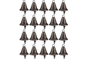 ‎YARNOW YARNOW Bells for Wind Chime Pack of 20 Metal Bells Vintage Style for DIY Wind Chimes Pet Collar Door Bell Feng Shui Lucky Bell