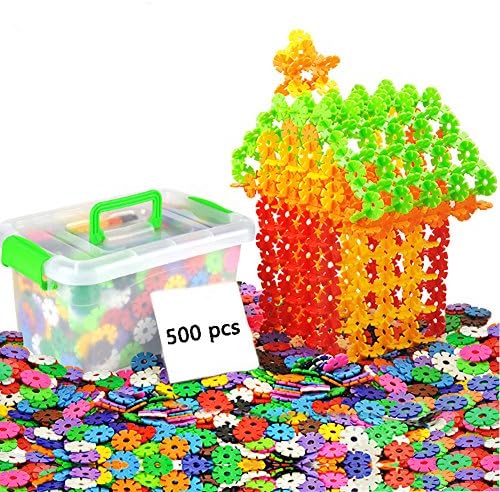Building Toy, 500 Piece DIY Snowflake Diameter 4cm - Creative Model Building Blocks the Best Gift Set for Children Boys Girls (500 pcs)
