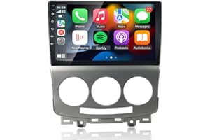 EZoneTronics Android 13 Radio de Coche estéreo para Mazda 5 2005-2010 con Wireless Carplay Android Auto Pantalla táctil de 9 Pulgadas navegación GPS Bluetooth USB WiFi Mirrorlink FM/RDS 2G+ 32G