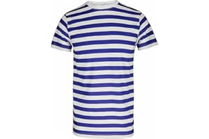 Style Lockers® Children’s Kids Unisex Striped T-Shirt - Boys Girls Crew Neck Short Sleeve Stripes School Book Week Casual Summer Cotton Tee Top Age 5-13 Years