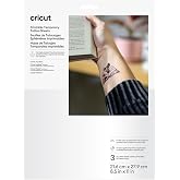 Cricut 2012791 Yazdırılabilir Ge&ccedil;ici D&ouml;vme Kağıdı Transparan A4 3 Sayfa