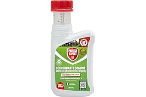 PROTECT EXPERT Désherbant Concentré Localisé Contre Les Mauvaises Herbes Du Gazon - 200ml - Soit 88m² - Non Sélectif - Bidon Doseur DG200N