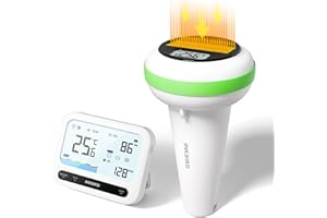 Inkbird Thermomètre Piscine sans Fil Solaire, Moniteur Qualité Eau 3 en 1, Température d'eau TDS EC Détecteur, IP68 Étanche, 300M Transmission Longue pour Spa Aquarium