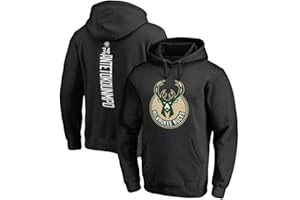 JNTM di Sport degli Uomini Comodi Maniche Lunghe Caldo con Coulisse con Cappuccio Milwaukee Bucks Fans Pullover S-XXXL