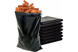 RelianceUK 25 Pack Extra Heavy Duty Black Rubble Bags – Builders Bags 30KG+ Load, 80L Capacity, 400 Gauge (100 Micron), 20" x 30" Rubble Sacks for Construction, Garden Waste & Household Cleanup