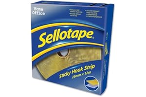 Sellotape Klettverschluss, 25 x 12 mm, Gelb
