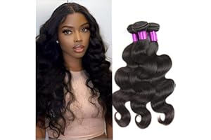 FEIBIN Corps vierge brésilien Cheveux 3 Bundles Body Wave Sans traitement naturel Couleur 100% Extensions de cheveux humains 14 14 14 pouces