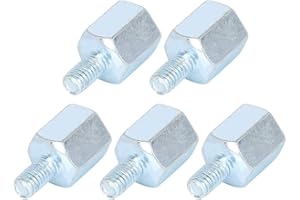 F FIERCE CYCLE 5 Stücke 8mm RH auf 6mm RH Rückspiegel Adapter Silber für Motorrad Fahrrad