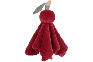 Apricot lamb körsbär mjuk säkerhetsfilt goselhandduk för spädbarn, lugnande duk för baby pojkar och flickor, 35 x 35 cm