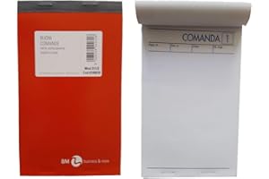 B&M 120 Blocchi buono Comanda mod. 511/2 composto da 250 fogli x 2 copie blocco da 25 + 25 fogli a blocco 9.8x16.5 duplice copia