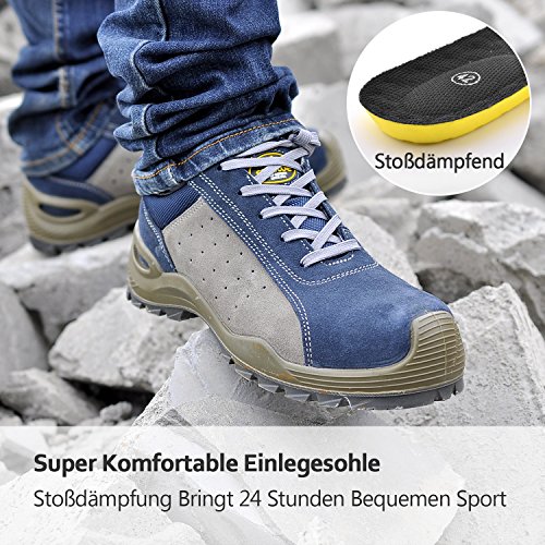 ASATEX Sicherheitsschuh Bau-Halbschuh S3 Größe 39 Schwarz / Grau, Bau
