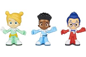 Mighty Express Figurki dziecięce, zestaw 3 sztuk, z torem i szafką, do uzupełnienia zestawów do zabawy Mighty Express od 3 lat