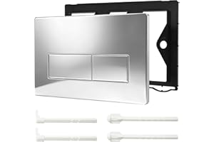 RDTOK Plaque de commande wc suspendu, plaque de déclenchement wcà double chasse d’eau, compatible avec GEBERIT SIGMA01 UP300/320, 115.770.11.5, (Argent électrolytique)