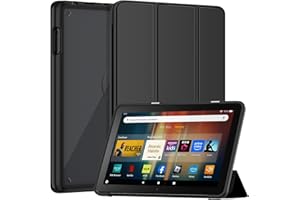 Amazon Fire HD 8 Tablet Case (12/10th Gen, 2024/2022/2020 Release), Not fit iPad Samsung, Mansiruyi Slim Light Trifold Stand Cover for Fire HD 8 Kids & Kids Pro & Plus Tablet, Auto Sleep/Wake - Black