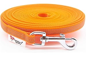 Twinkys Dog Style Recall Lead, Rubberised, 15 mm or 20 mm Wide, for Dogs up to 50 kg, 1 m to 50 m, without Hand Loop, Made in Germany