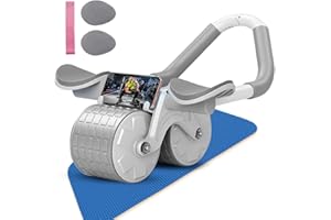 ‎LOCAL LION LOCAL LION Bauchmuskeltrainer-Set aus Bauchroller, Kniematte und Fitnessband, Fitness Zubehör für Zuhause, Bauchtrainer Unterarmtrainer Rückentrainer Fitnesstraining für Bauchtraining und Muskelaufbau