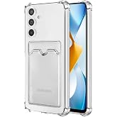 Lavderuar Samsung A56 İle Uyumlu Y&uuml;ksek Kalite &Ouml;zel Kartlıklı Şeffaf Telefon Kılıfı &ndash; Arka Cepli C&uuml;zdanlı Silikon Koruyucu Ka