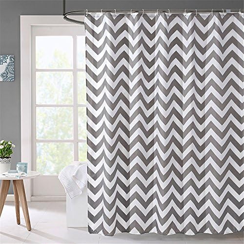 RFVBNM Shower curtain Waterproof and thickening of grey stripe shower curtain 150cm W*180cm L