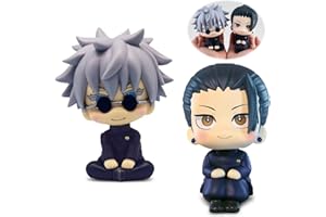 NHYDZSZ Figure Anime Gojo Satoru, 2 Pezzi Statua Satoru Gojo, 10cm Gojo Satoru Anime Statue, Gojo Satoru Figure Anime, Gojou Figura Anime, Anime Figura Q Versione per Bambini Fan