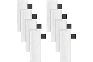 NIXOOT 8 Stück Bodentücher Ersatzteile für Kärcher Dampfreiniger SC 1 SC 2 SC 3 SC 4 SC 5 SI 4 EasyFix, Waschbar Mikrofaserbezug für Alle Böden（Weiß）