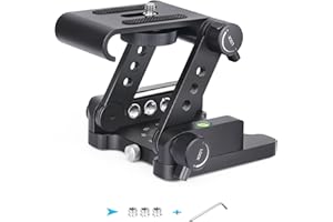 Głowica statywu uchylnego Z-Flex INNOREL ZH9 Elastyczna, składana głowica Z ze stopu aluminium CNC ze śrubami 1/4" i 3/8", Maksymalne obciążenie 5 kg z pokrętłem regulacji dla Canon Nikon Sony