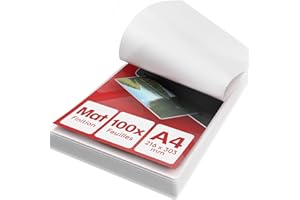 ACROPAQ Feuille plastifieuse A4 mat - Pack de 100 pochettes de plastification, 100 micron, Anti-reflets, Finition mate, Anti-traces de doigts, Coins arrondis - Pochettes de plastification A4 Mat