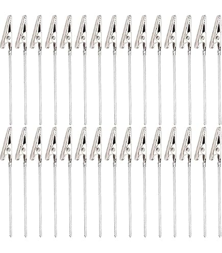Generic Support de peinture et 12 pinces crocodiles magnétiques pliables pour les amateurs de modélisme, Noir/blanc