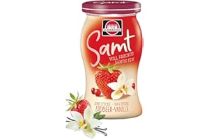 ‎SCHWARTAU Schwartau Samt Erdbeer-Vanille, Fruchtaufstrich ohne Stücke und ohne Kerne, 270g