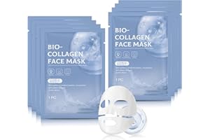 SHEFAVE Bio Collagen Face Mask, Bio Collagen Real Deep Mask, Overnight Face Mask- 3Pcs Collagen Mask Hydrating Face Mask Sheet Mask - Face Masks Skincare Face Pack Anti Aging Face Mask Set