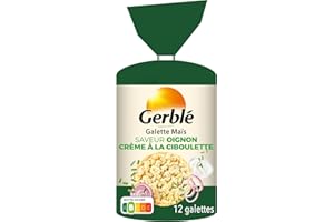 Gerblé Galettes de maïs saveur oignon et ciboulette, 12 Galettes, 124g, 210590