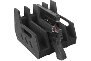 Gexgune Pistolenständer mit 4/6/8 Fächern | Schaumstoff-Waffenhalter-Organizer für Safe und Schrank | Kratzfester Pistolenständer