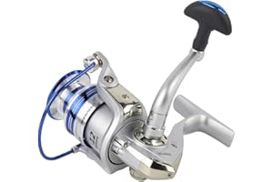 KEENSO Equipo de Pesca, Carrete de Pesca de Alta Velocidad DEUKIO de Alta Velocidad 7.1: Carrete Giratorio de Carrete de Partido 1 para fundición rápida