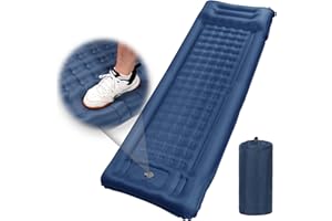 CARASTEK Esterilla Camping Autoinflable, Grosor autoinflable colchoneta para Dormir al Aire Libre con Almohada Esterilla Hinchable Ligera con Almohada para Camping, Senderismo, Playa, Actividades al Aire Libre