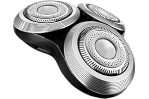 WONE Kompletter Ersatzrasierkopf für Philips Norel*o Series 9000, SH90/SH60 Scherkopf mit Metallrahmen und doppellagigen Präzisionsklingen, silberfarben, inklusive Basis – Hochwertiger Rasierkopfersatz