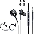 GLITZY GIZMOS Genuine Original Black In Ear Headphones/Stereo Headset/Handsfree Kit/Hybrid Headphones 3.5mm Including Mic For ALL Devices