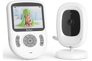 TakTark Babyphone mit Kamera, 2,8 '' 720P HD IPS Babyphone mit 1000ft Long Range,20-Stunden-Akku,Babyphone mit Kamera Ohne WLAN, VOX, Zwei-Wege-Gespräch, Nachtsicht, 3×Zoom, Temperaturüberwachung