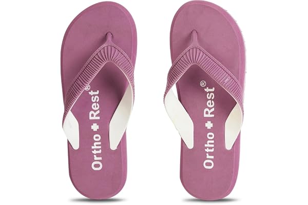 Ortho + Rest Doctor Slippers for Women Orthopedic Non Slip Lightweight Comfortable Flat Casual Stylish Dr Chappals and House Flip flops For Ladies and Girl s