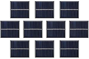 SUNYIMA AOSHIKE - 10 unidades de micropaneles solares de 3 V 120 mA para bricolaje, placa de epoxi solar, materiales de juguete eléctrico, baterías fotovoltaicas, cargador de 60 mm x 55 mm