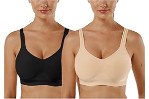 Vertvie Reggiseno Sportivo Donna 1/2/3 Set Basic Senza Ferretto Senza Cuciture Imbottite Yoga Running Reggiseno Top