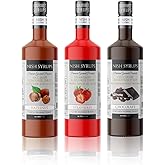 Nish Fındık &Ccedil;ilek &Ccedil;ikolata Aromalı Şurup 3'l&uuml; Set (3x700 ml)