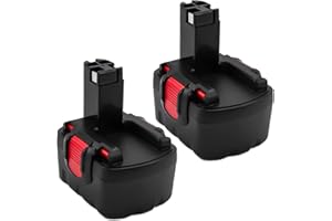 Exemoro 2X 14.4V 3.0Ah Ni-MH Batteria per Bosch 14.4V Batteria BAT038 BAT040 BAT041 BAT140 BAT159 2607335275 2607335533 2607335534 2607335711 2607335465 Utensile Elettrico Senza Fil