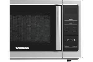 Tornado 25 Liters Digital Microwave Oven Solo with 10 Power Levels, 850W, Touch Control panel, Child-Safety-Lock, Defrost Function, 8 Auto cooking function, Silver, TWDS-25-S-S