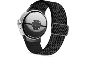 NewJourney Stretch Nylon Armband kompatibel mit Google Pixel Watch 2/1, verstellbar Sport atmungsaktiv weiches Armband für Männer Frauen