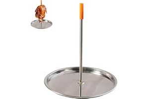 ZCYKJ Spiedino verticale per barbecue, in acciaio inox, spiedo per barbecue, griglia per pollo, torrefazione, griglia verticale per carne per bistecca, pollo, pesce, tacchino, kebab